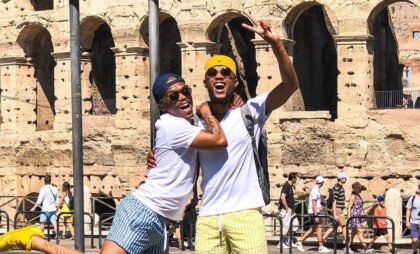 Somizi and Mohale in Italy for Summer Holiday