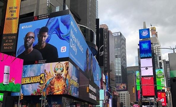 Black Coffee Featured on Times Square Billboard, New York