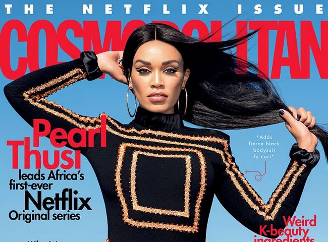 Pearl Thusi Looks Stunning on Cover of First Cosmopolitan Magazine ‘Netflix Issue’