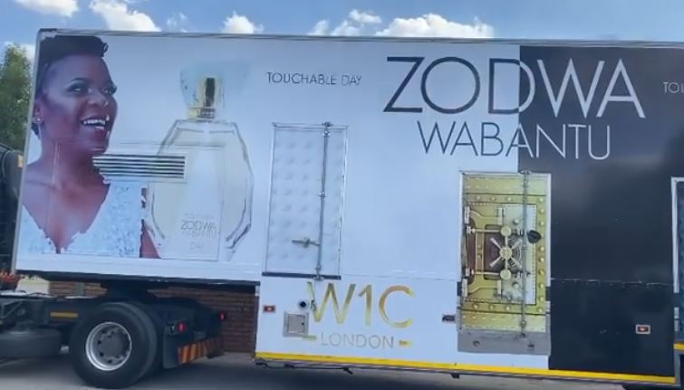 Zodwa Wabantu Launches Truck with Her Face on it to Promote Own Fragrance