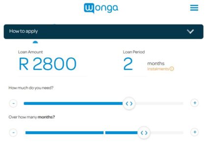 Top 5 Loans Like Wonga in South Africa